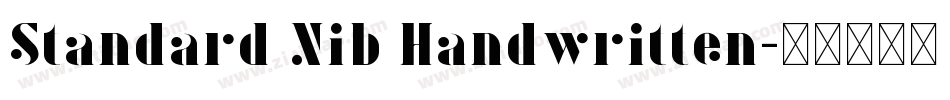 Standard Nib Handwritten字体转换